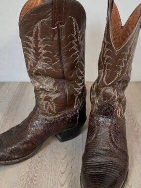 NOCONA Western Boots Women size 9 Leather Pointed Toe Mid-Calf Cowboy Boots